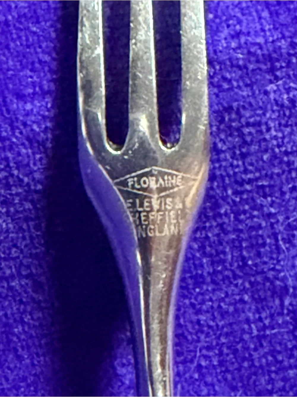 Vintage A.E. Lewis Floraine Shrimp Seafood Fork 8.5